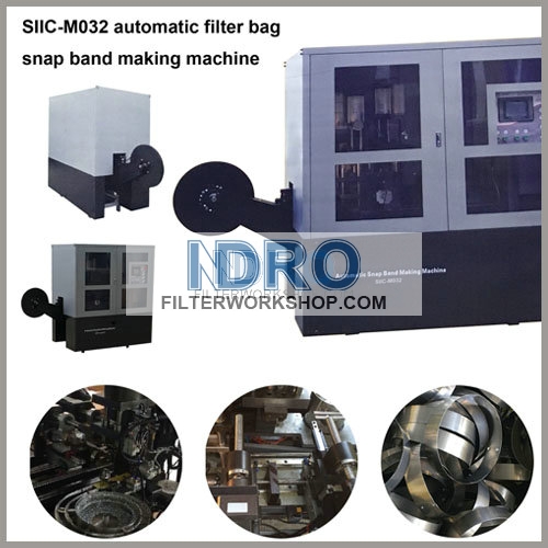 Automatic filter bag snap band making machine/equipment