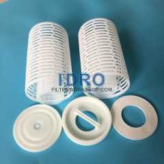 Plastic parts for pleated filter cartridges