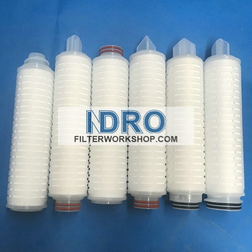 Pleated filter cartridge fitting ends welder